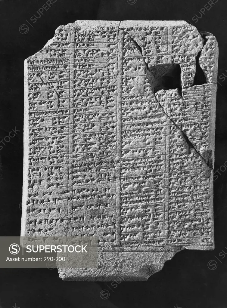 Stone Tablet Containing Names of Assyrian Kings Iraq