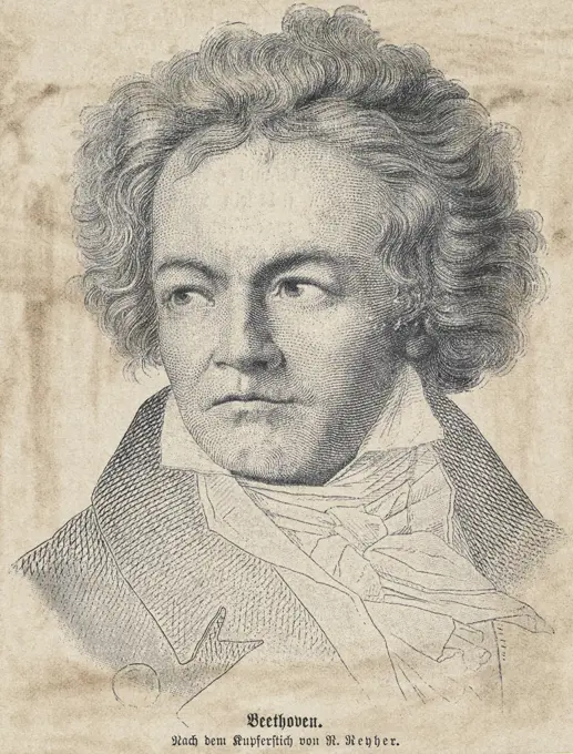 Ludwig van Beethoven , German composer (1770-1827) , Artist Unknown