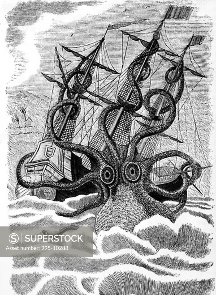 Repulsive Giant Squid by unknown artist, print