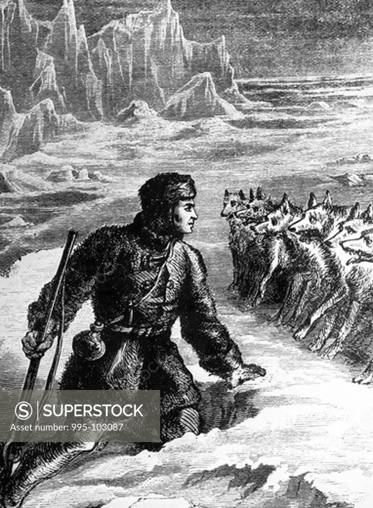 The Search for Franklin Starts, Sir John Richardson's Adventure with Wolves by unknown artist