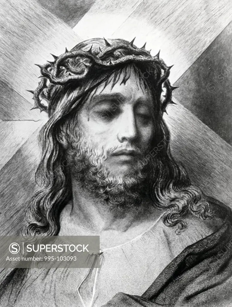 Crown of Thorns, Gustave Dore (1832-1883 French), engraving, (1832-1883)