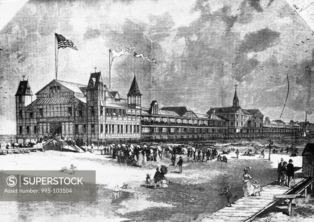 The Iron Pier at West Brighton Beach in Coney Islandca. 1880Artist Unknown
