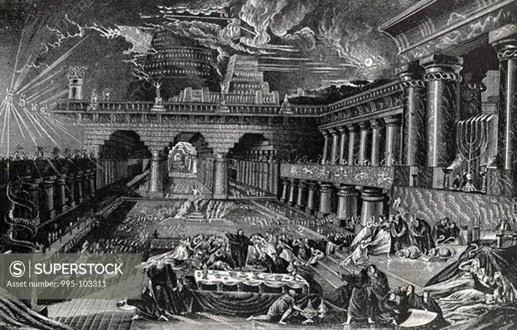 Belshazzar's Feast And Fall Of Babylon, 19th Century, Artist Unknown