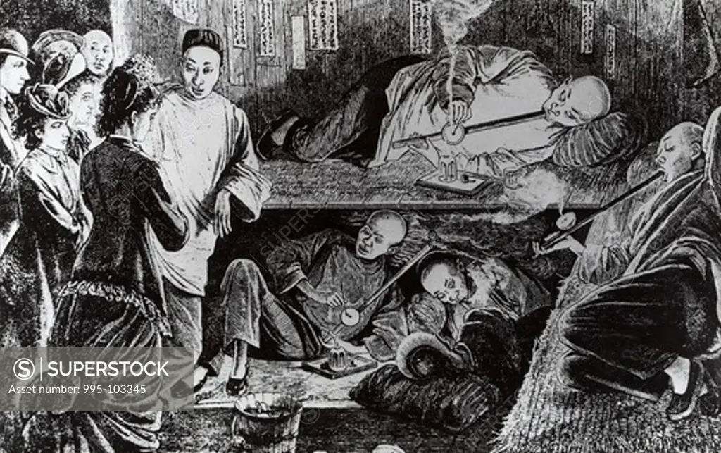 Tourists Visiting The Opium Dens In Chinatown, San Francisco, Artist Unknown