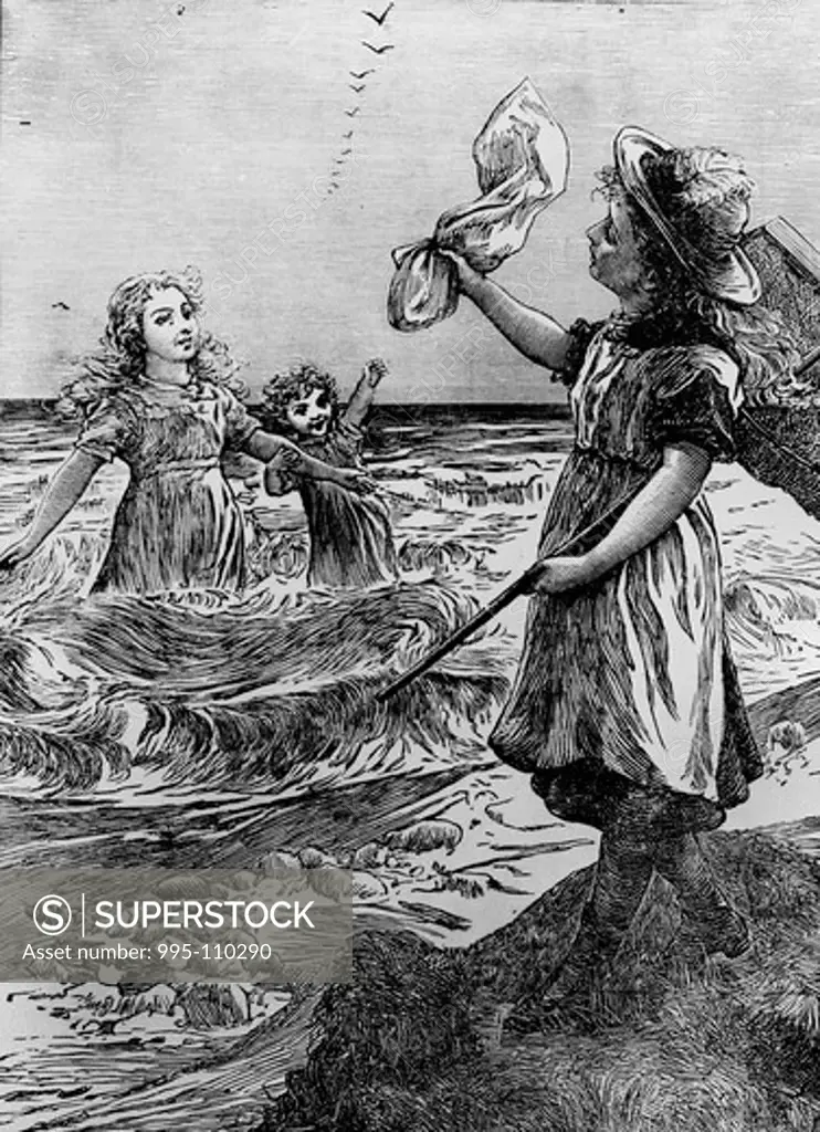 By The Sea from Five Mice in  Mouse-Trap by Laura E. Richards, 1880