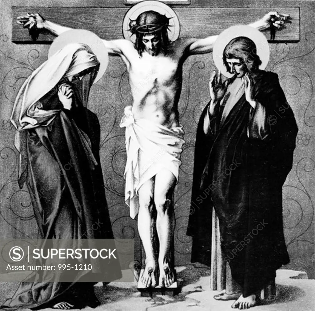 Jesus Dies On the Cross (12th station of the Cross) by Martin Ritter von Feuerstein, oil painting, circa 1898, 1856 - 1931, Germany, Munich, Saint Anna Church