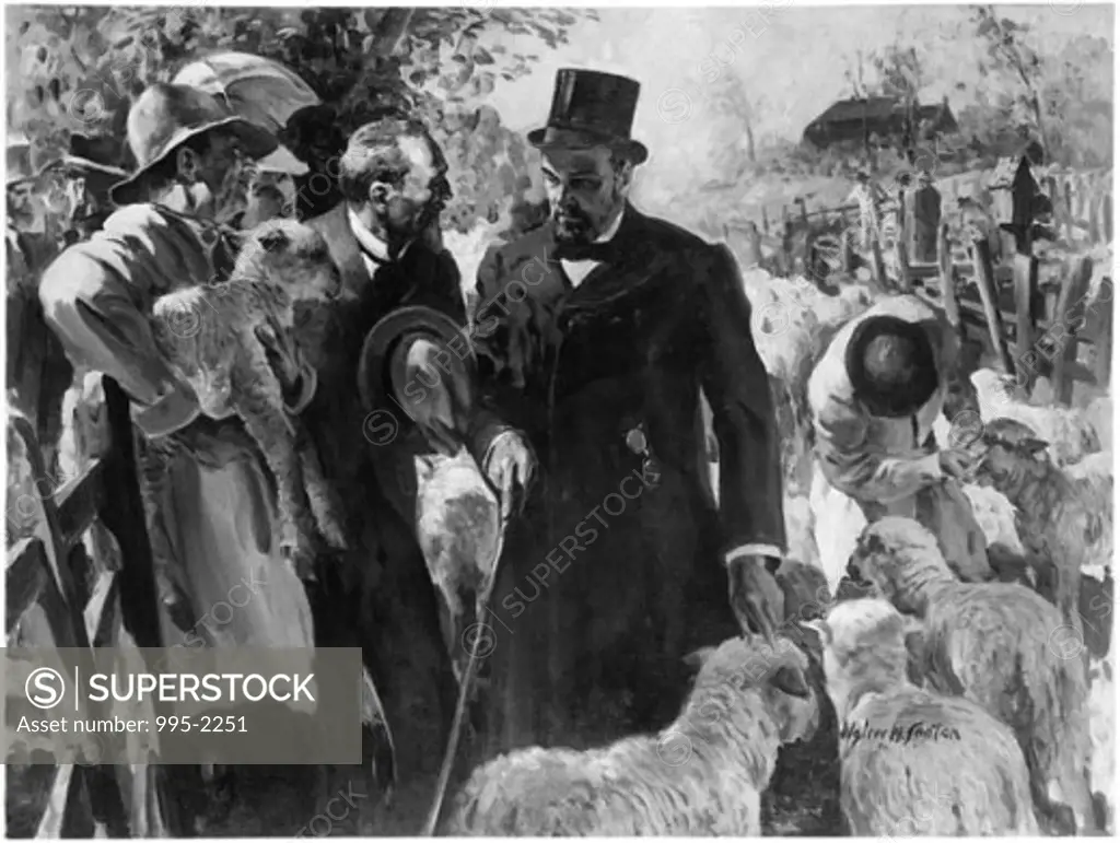 Pasteur Amongst the Sheep Used in His Work by Walter Seaton