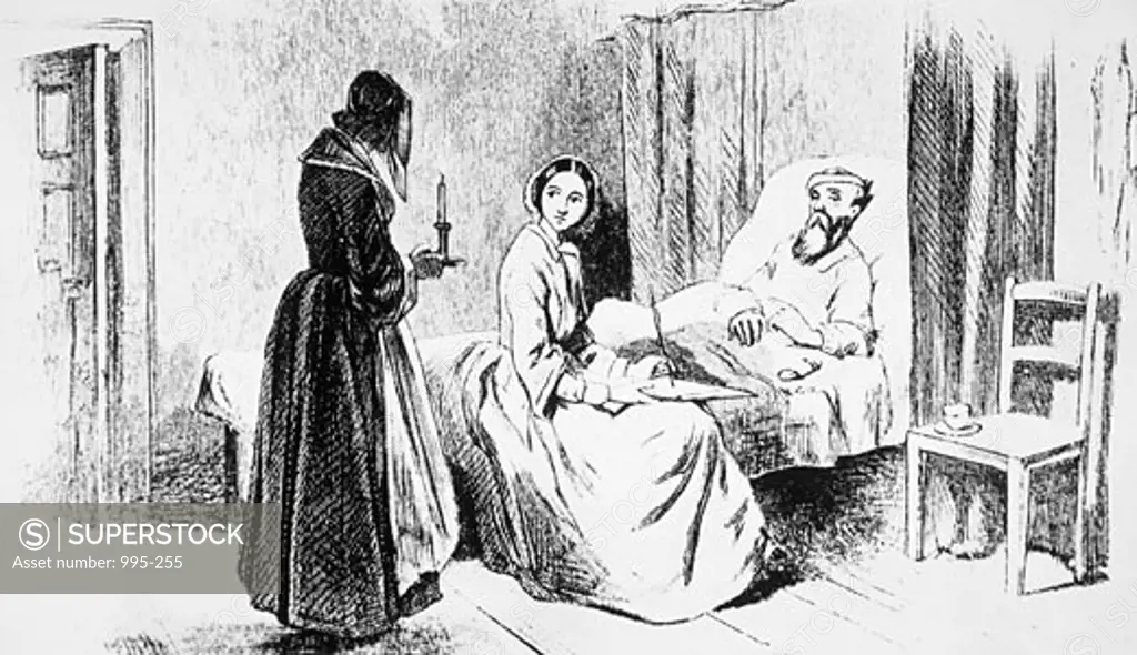 Miss Nightingale and the Dying Soldier by Aritist Unknown,
