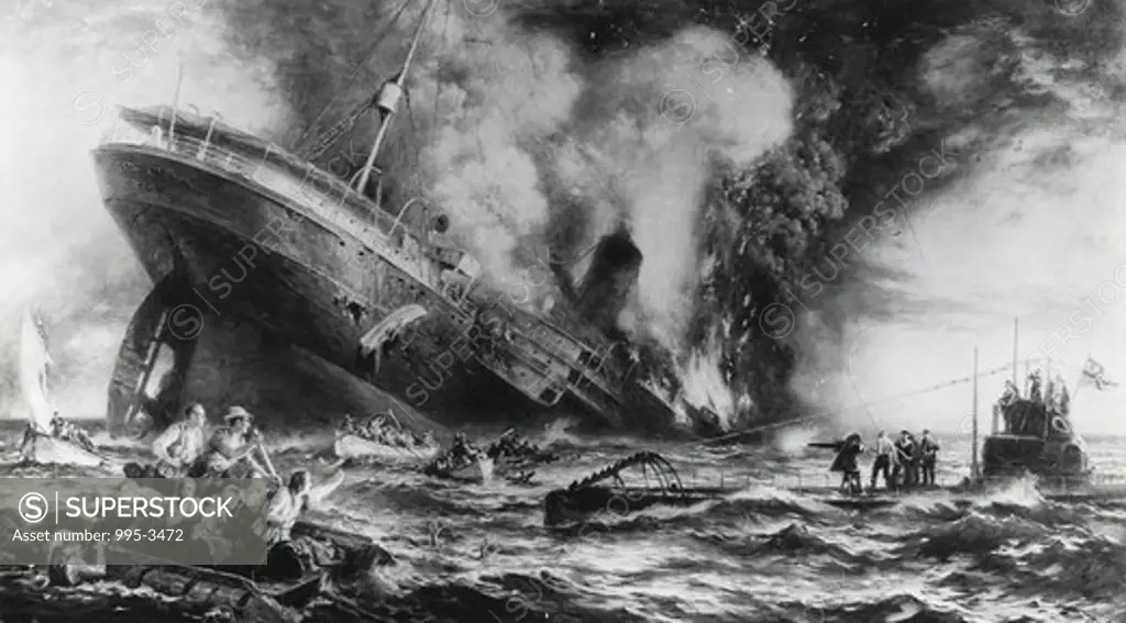 Lusitania: Sunk Without a Trace Jean Leon Gerome Ferris (1863-1930 American) 