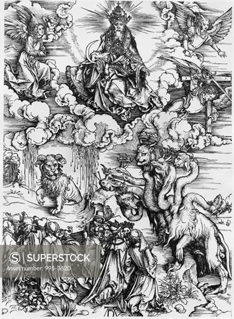 The Whore of Babylon Albrecht Durer (1471-1528 German) Engraving