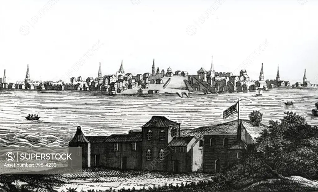 View of Boston Early 1800's Artist Unknown 