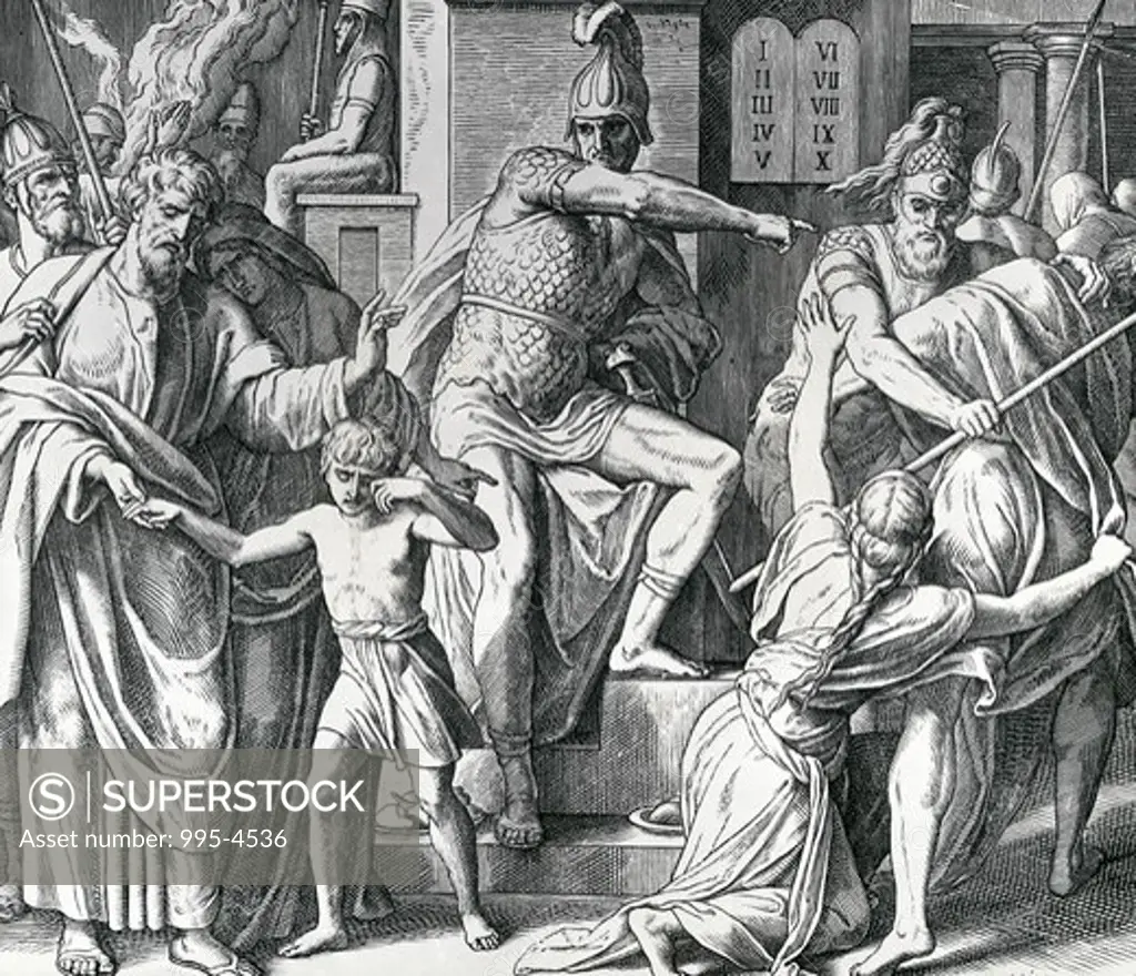 Antiochus Persecution of Israelites by Julius Schnorr von Carolsfeld, illustration, (1794-1872)