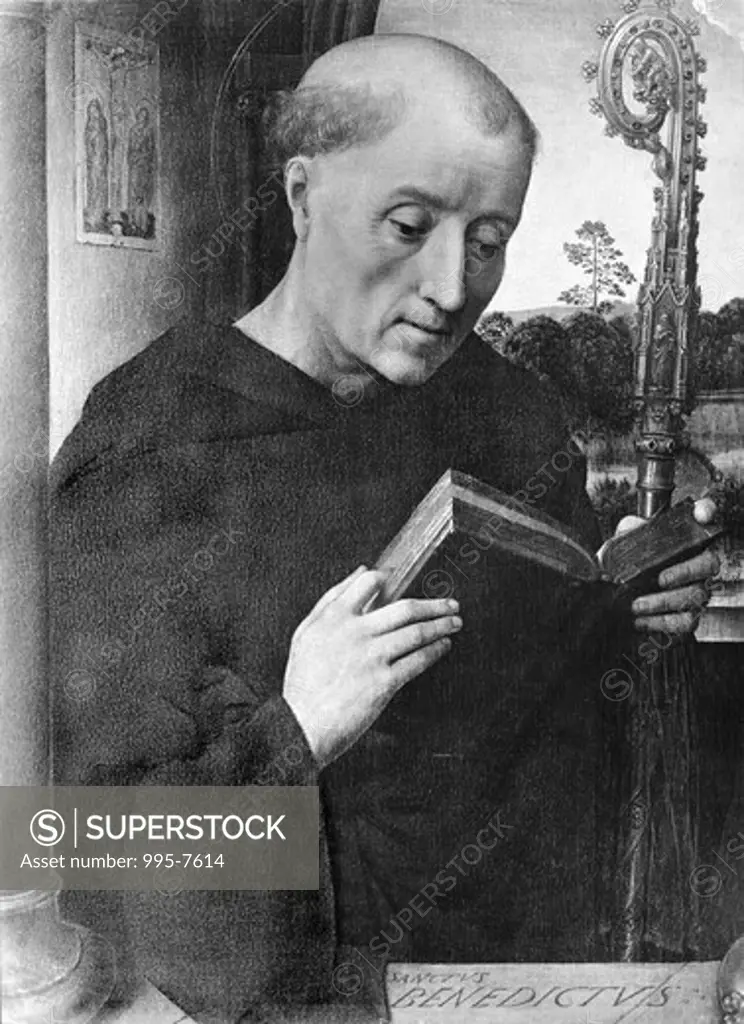 St. Benedict Hans Memling (ca. 1433-1494/Netherlandish) 