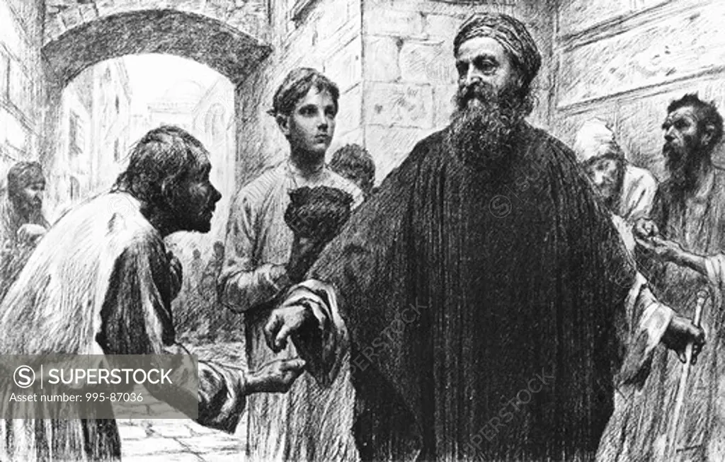 The Parable of the Pharisee and the Publican by Eugene Burnand, 1850-1921