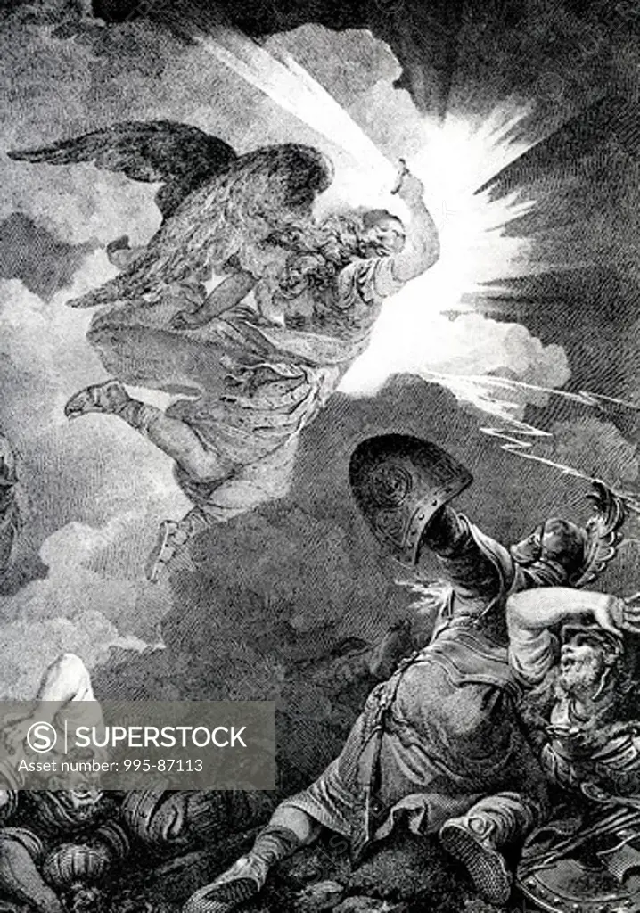 God's Vengeance on Sennacherib by Philip James de Loutherbourg, 1740-1812