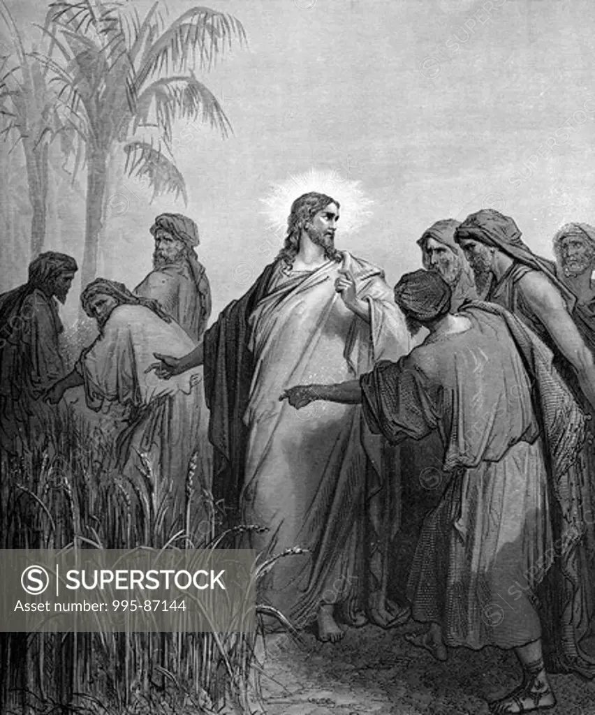 The Disciples Puck Corn on the Sabbath by Gustave Dore, 1832-1883