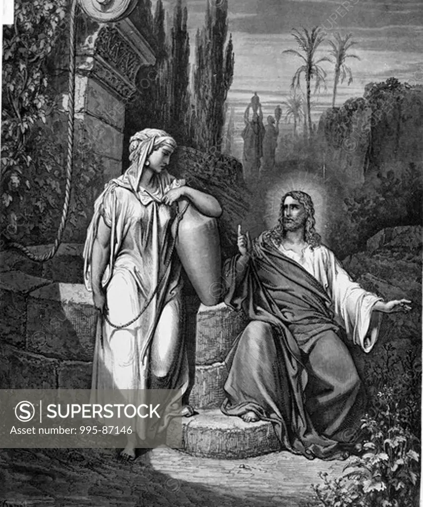 Jesus and the Samaritan Woman by Gustave Dore, 1832-1883