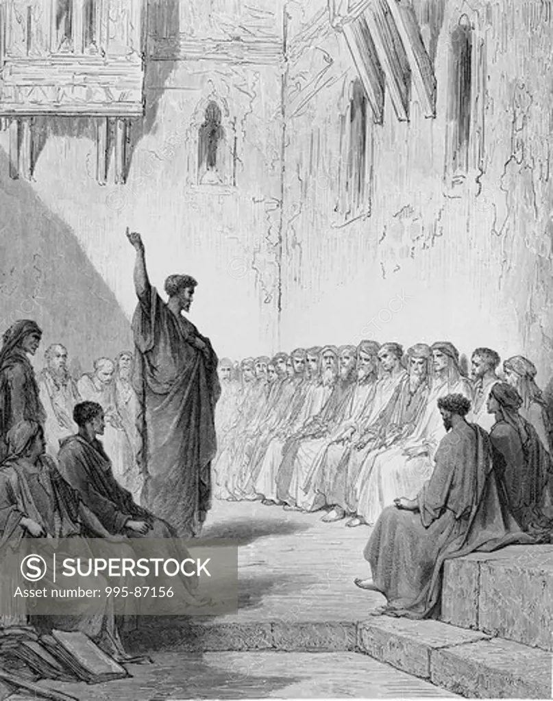 Paul's Preaching at Thessalonica by Gustave Dore, 1832-1883