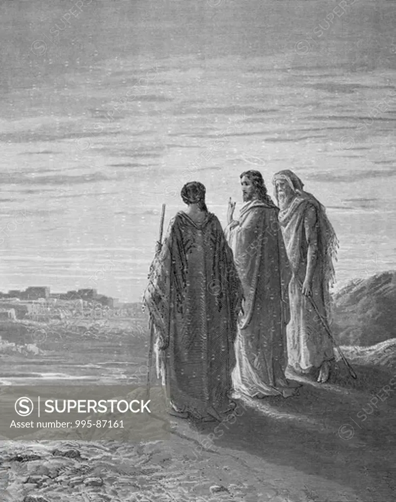 The Walk to Emmaus by Gustave Dore, 1832-1883