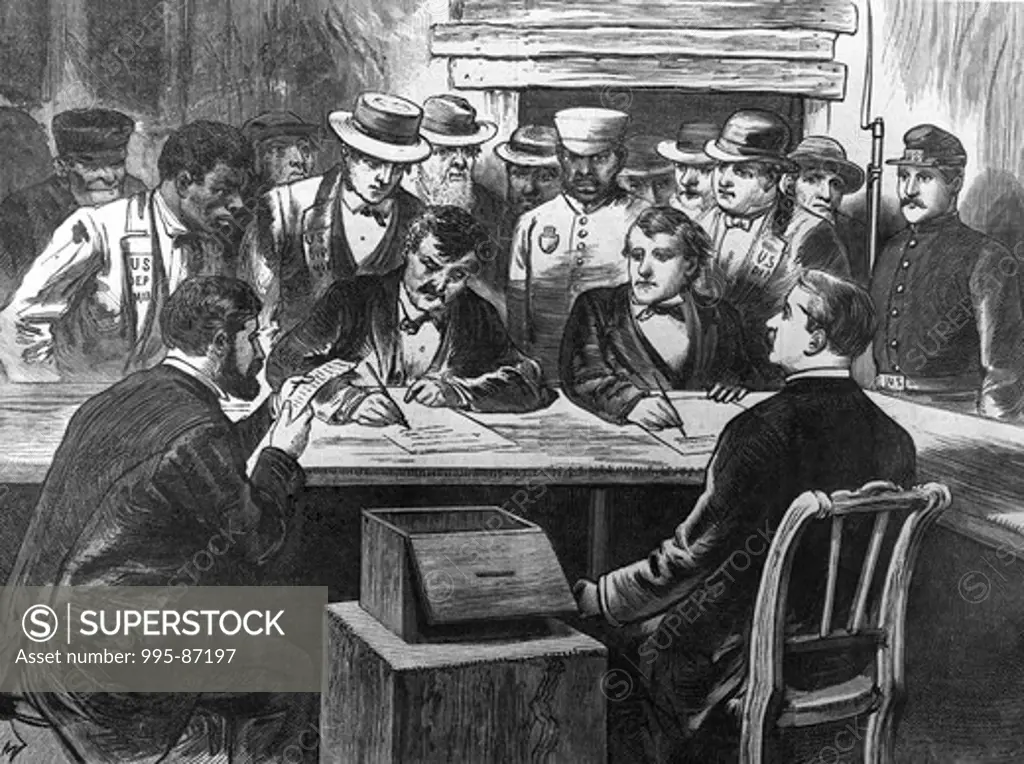 Counting Votes Between Hayes and Tilden, November 7, 1876