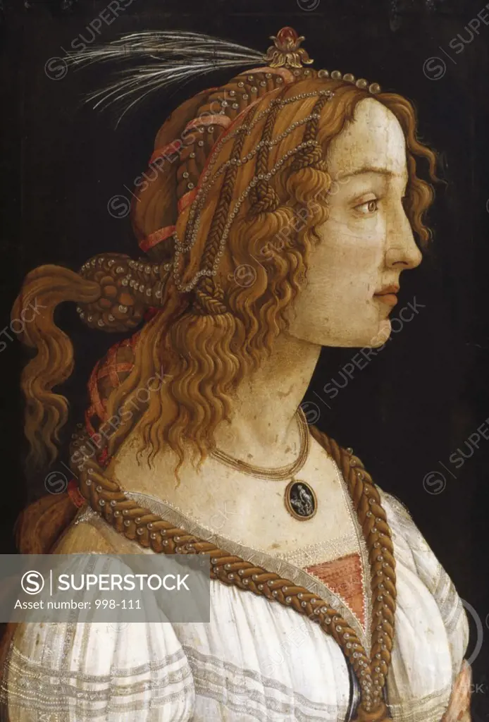 Portrait of a Young Woman  Sandro Botticelli (1444-1510/Italian)  Tempera on Wood Panel  Studel Art Institute, Frankfurt am Main 