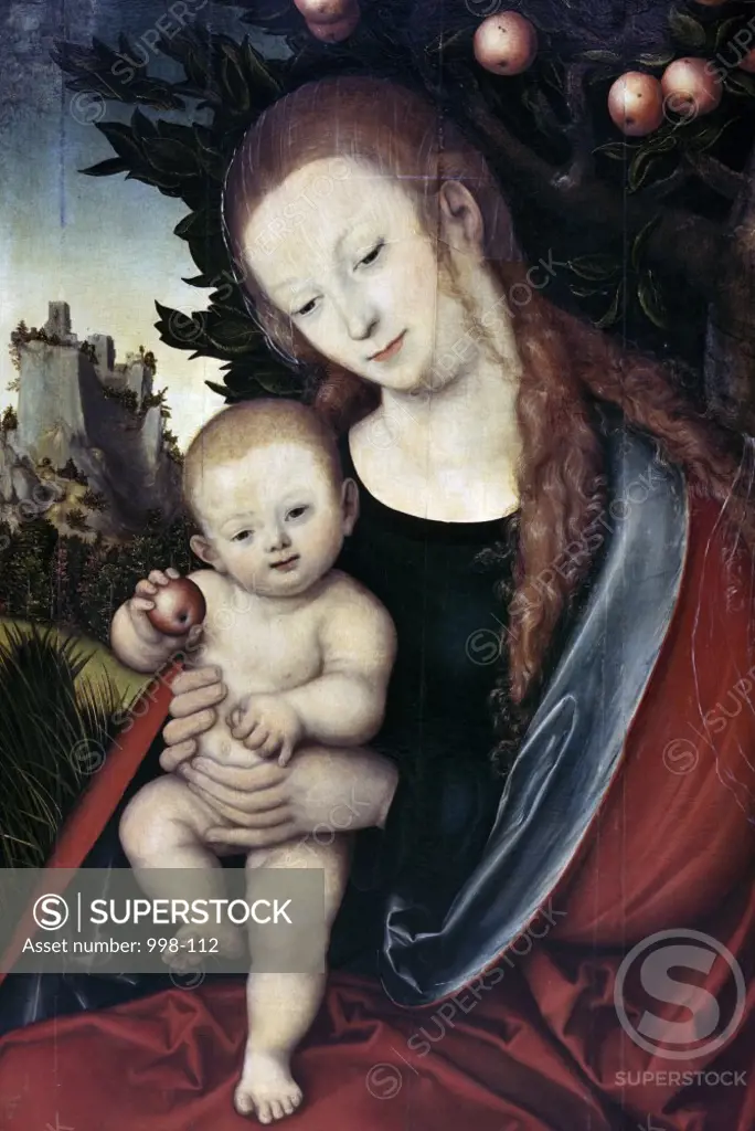 Virgin and Child under an Apple Tree by Lucas Cranach,  the Elder,  (1472-1553)