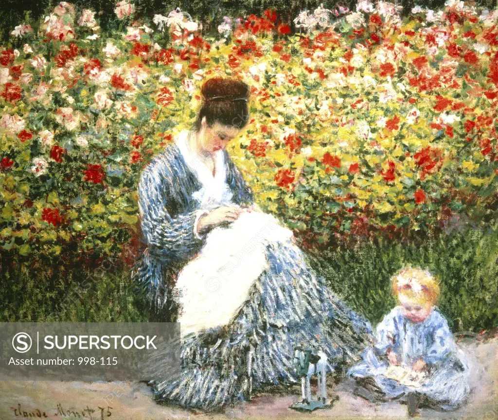 Madame Monet and Child in a Garden  1875  Claude Monet (1840-1926/French)  Museum of Fine Arts, Boston 