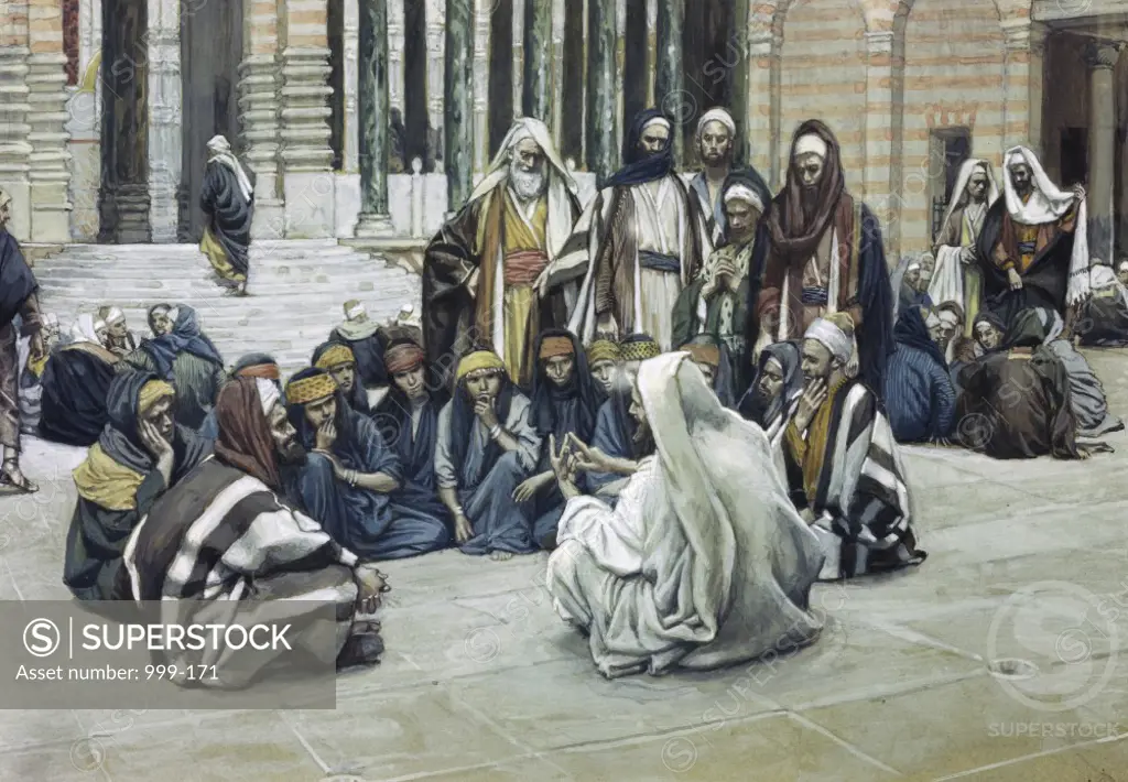 Jesus Speaking to the Treasury James Tissot (1836-1902 French)