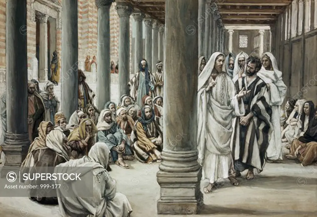 Jesus Walking on Solomon's Porch James Tissot  (1836-1902/French)