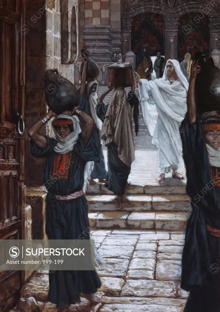 Jesus Forbids the Carrying of Vessels Through Temple James Tissot (1836-1902 French)