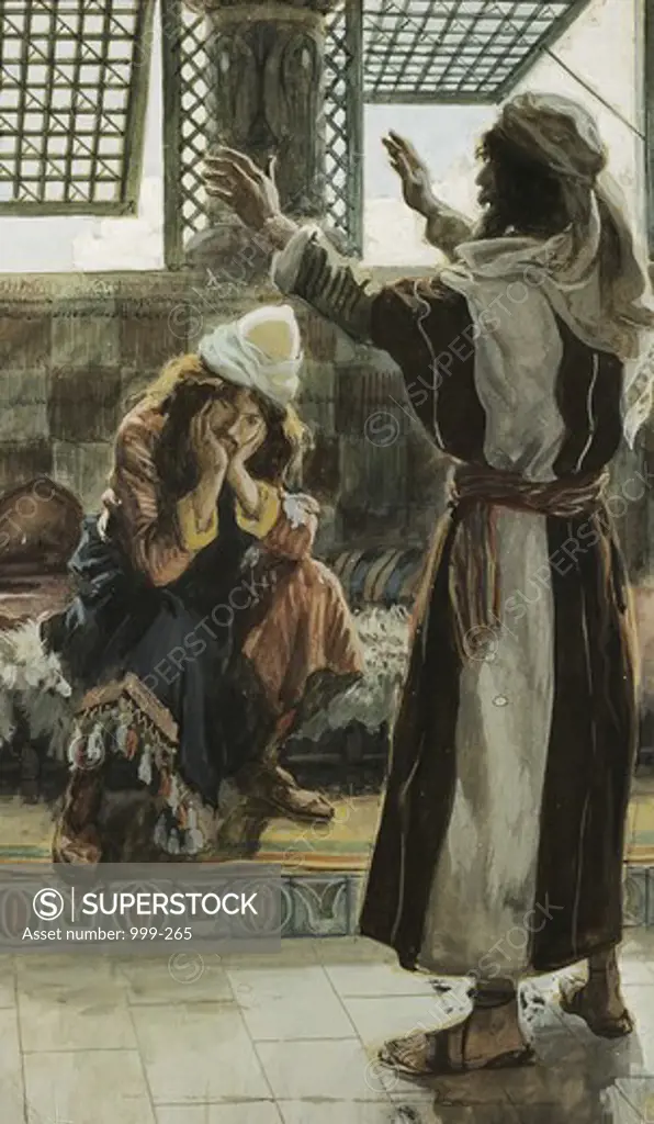 Nathan Reproaches David James Tissot (1836-1902 French) Jewish Museum, New York, USA