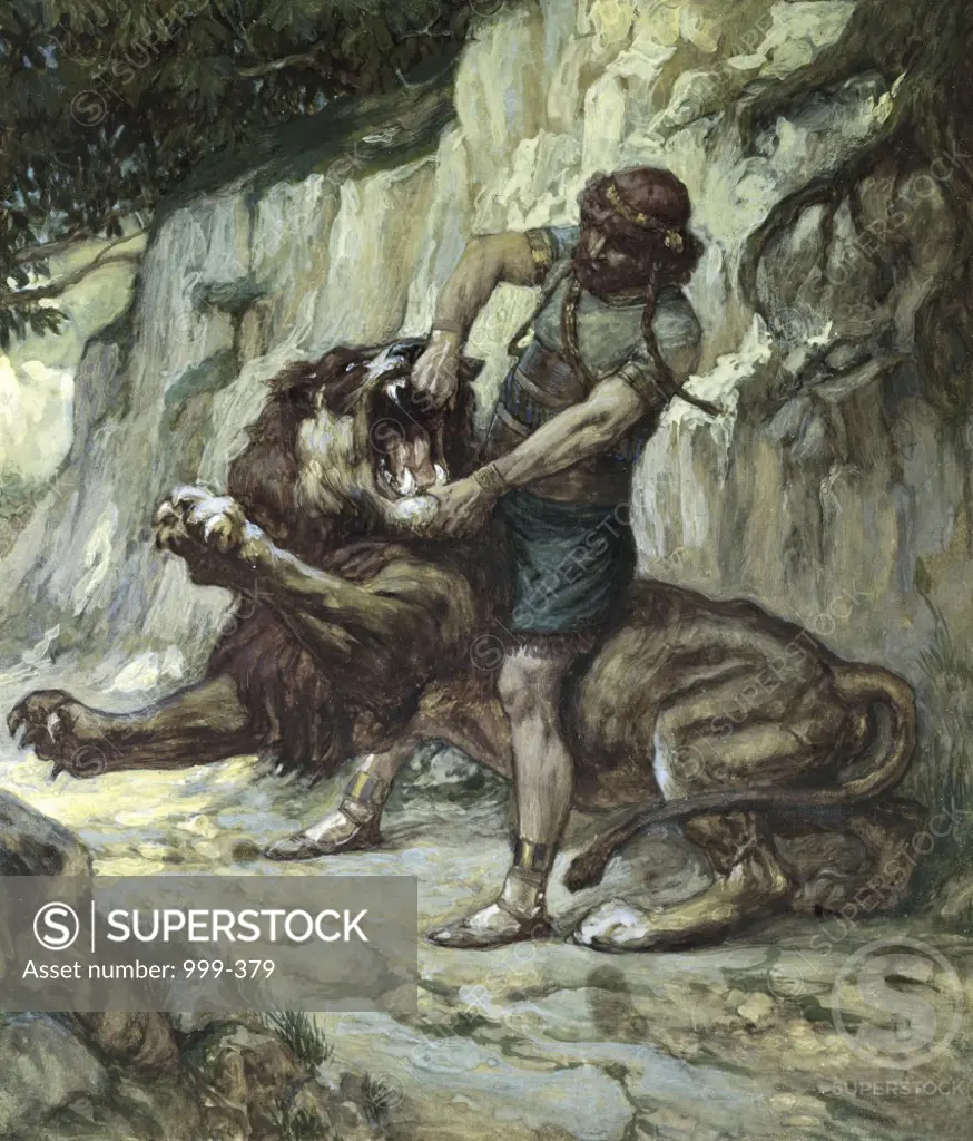 Samson Kills a Young Lion James Tissot (1836-1902/French) Jewish Museum, New York