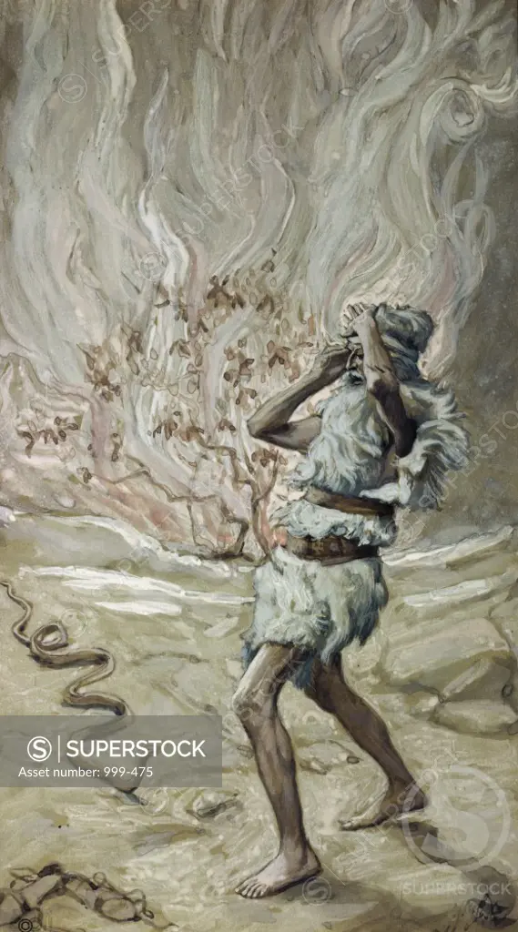 Moses' Rod is Turned into a Serpent  James J. Tissot (1836-1902/French)  Jewish Museum, New York  