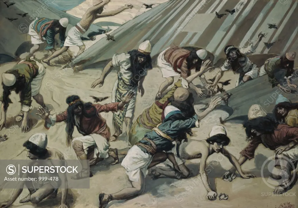 Quails are Sent to the Israelites  James J. Tissot (1836-1902/French)  Jewish Museum, New York 