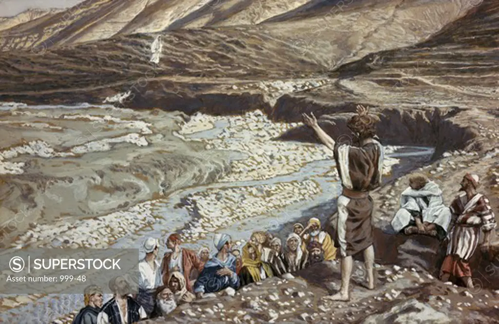 John The Baptist Sees Jesus from Afar James Tissot (1836-1902 French)  