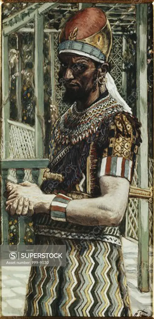 Herod James Tissot (1836-1902 French) Watercolor