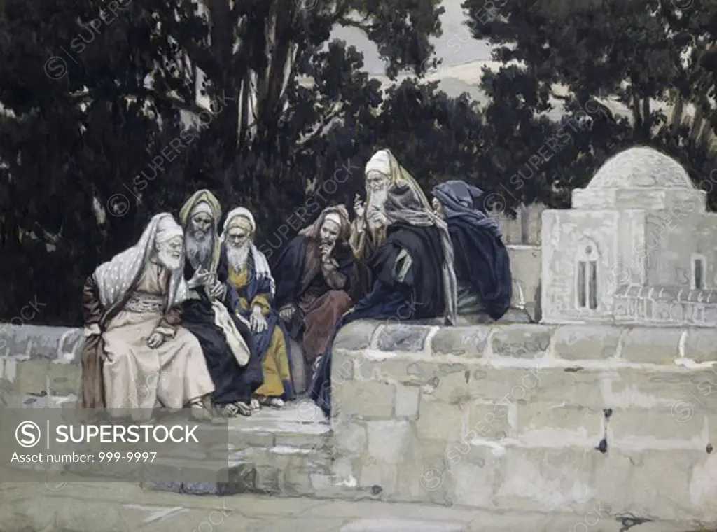Pharisees & Herodians Take Counsel Against Jesus James Tissot (1836-1902 French) 